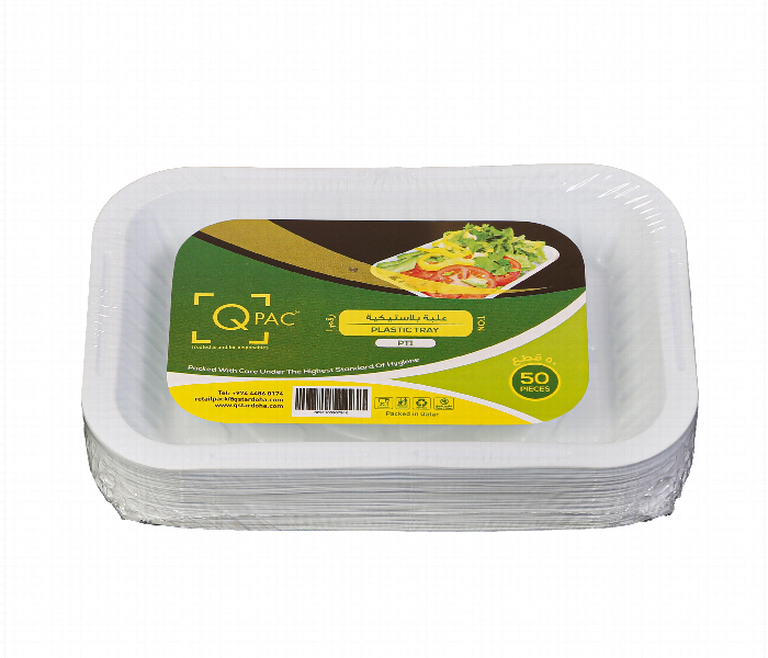 Plastic Tray No 1 Q Pac 50 Piece Package - Zoom Image