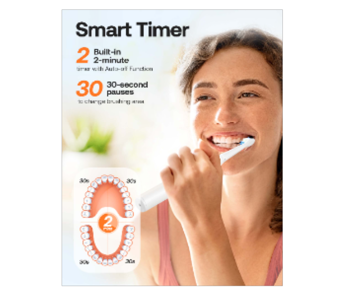 Bitvae   D2  Electric  Toothbrush  White - Zoom Image 5