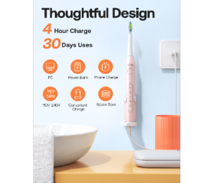 Bitvae   D2   Electric  Toothbrush   Pink - Zoom Image 3