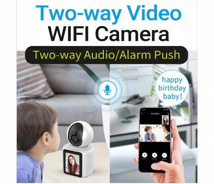 Two way video WiFi camera built in microphone and speaker - Zoom Image 2