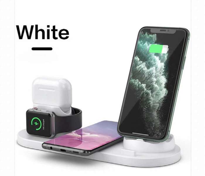 6 in 1 Charging Stand 10W Qi Wireless Charger Dock Station For Apple Watch  AirPods Pro and iPhone - Zoom Image 5