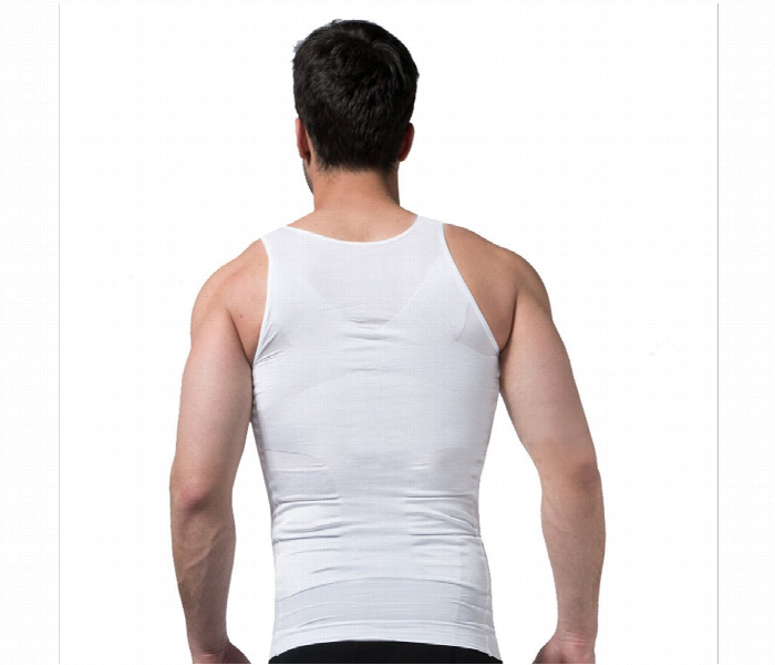 Slim N Lift Slimming Shirt For Men White  Small - Zoom Image 3