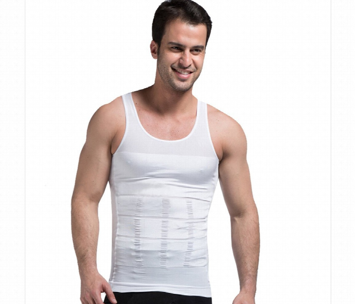 Slim N Lift Slimming Shirt For Men White  Small - Zoom Image 7