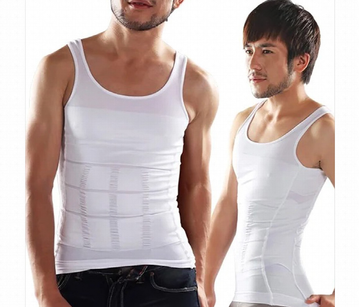 Slim N Lift Slimming Shirt For Men White  Small - Zoom Image 4