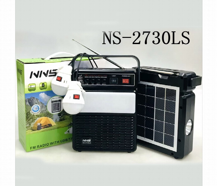 NS 2730LS FM AM SW Rechargeable Radio Bluetooth Speaker With USB SD TF Mp3 Player With Solar - Zoom Image 3