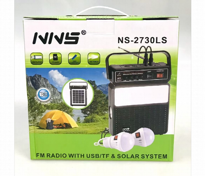 NS 2730LS FM AM SW Rechargeable Radio Bluetooth Speaker With USB SD TF Mp3 Player With Solar - Zoom Image 1