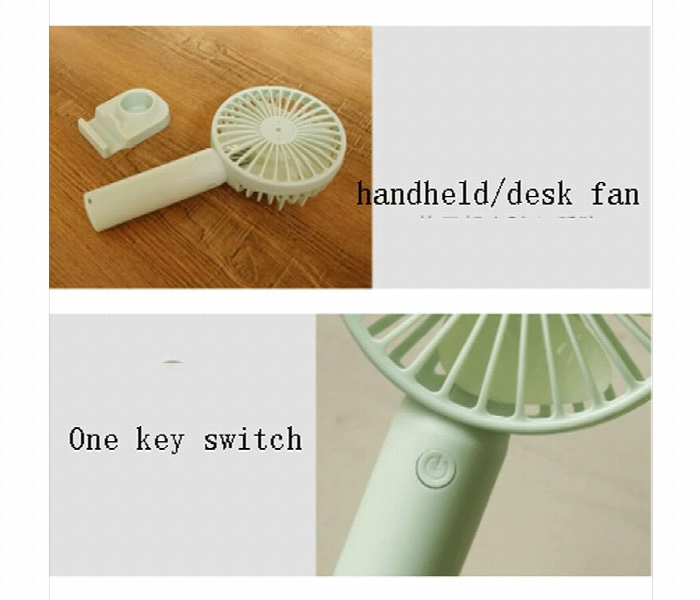 USB Mini Portable Desktop Fan Mute Rechargeable Table Office Air Cooler Strong Wind Summer Outdoor Travel Hnadheld - Zoom Image 7