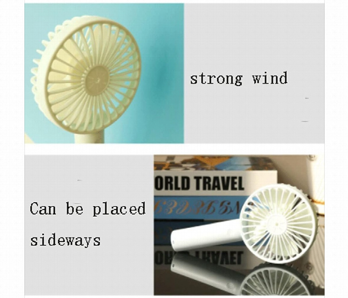 USB Mini Portable Desktop Fan Mute Rechargeable Table Office Air Cooler Strong Wind Summer Outdoor Travel Hnadheld - Zoom Image 6