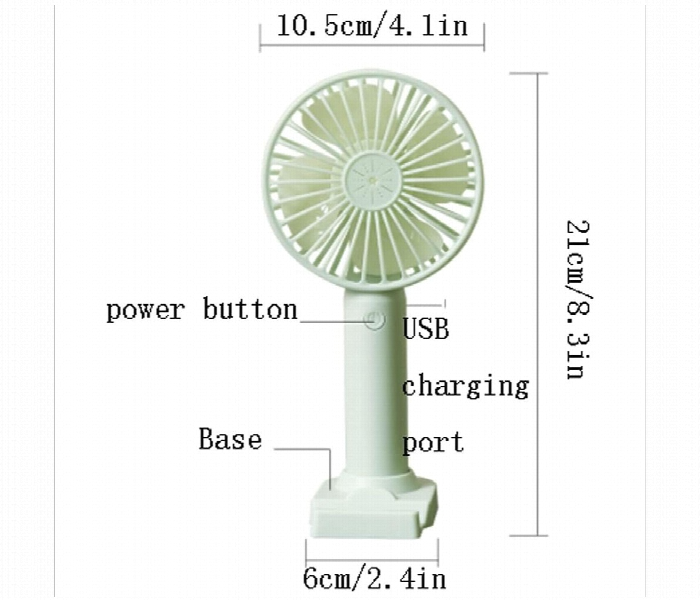 USB Mini Portable Desktop Fan Mute Rechargeable Table Office Air Cooler Strong Wind Summer Outdoor Travel Hnadheld - Zoom Image 2