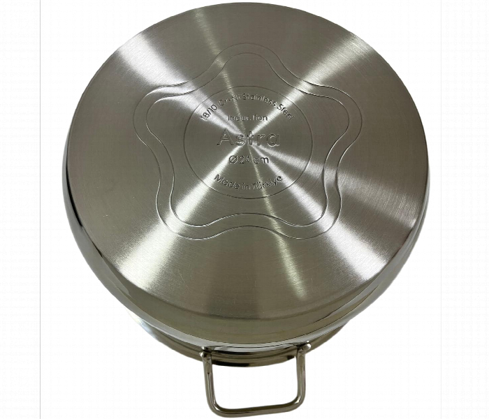 Astra AS1024 Casserole 24 x 12cm Stainless Steel 6.3 Litre - Zoom Image 2