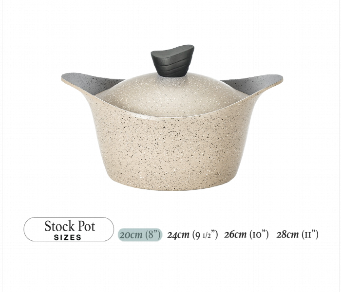 Badreig Lahoya BD CR 20 BE Beige Casserole 20cm 2.4 Litre Granite - Zoom Image 2