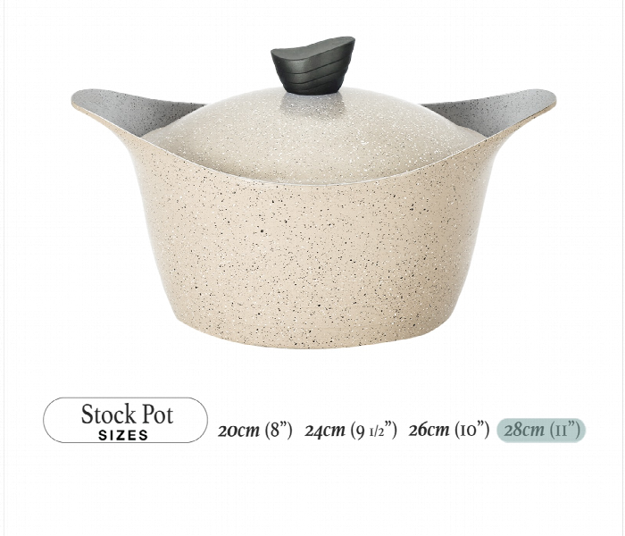 Badreig Lahoya BD CR 28 BE Beige Casserole 28cm 6.15 Litre Granite - Zoom Image 2