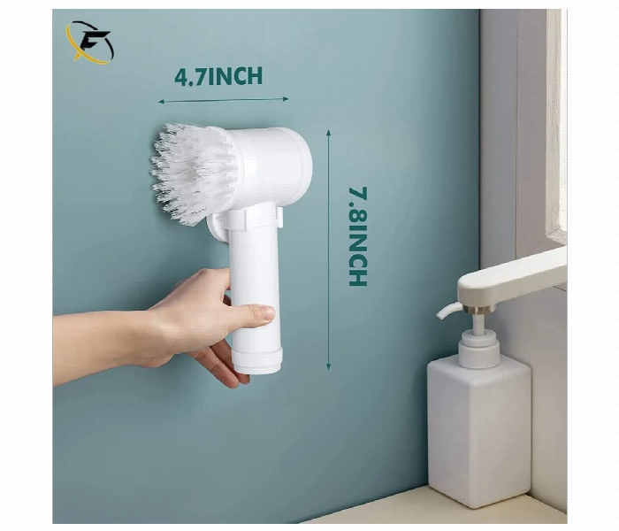 5 in 1 Electric Spin Scrubber Rechargeable Cleaning Tools Grout Brush  Electric Cleaning Brush with 3 Brush Heads - Zoom Image 4