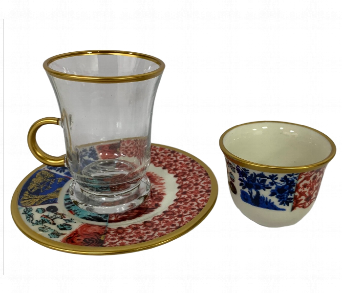 Avci Home Maker AY KAR 55 Karnaval 55553 18 Pieces Tea and Mirra Set - Zoom Image