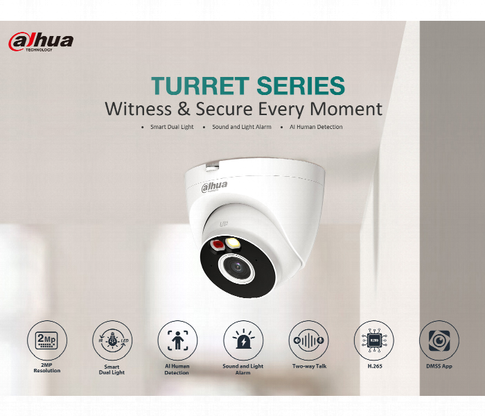 Dahua 2MP Wi Fi Fixed Turret Camera - Zoom Image 1