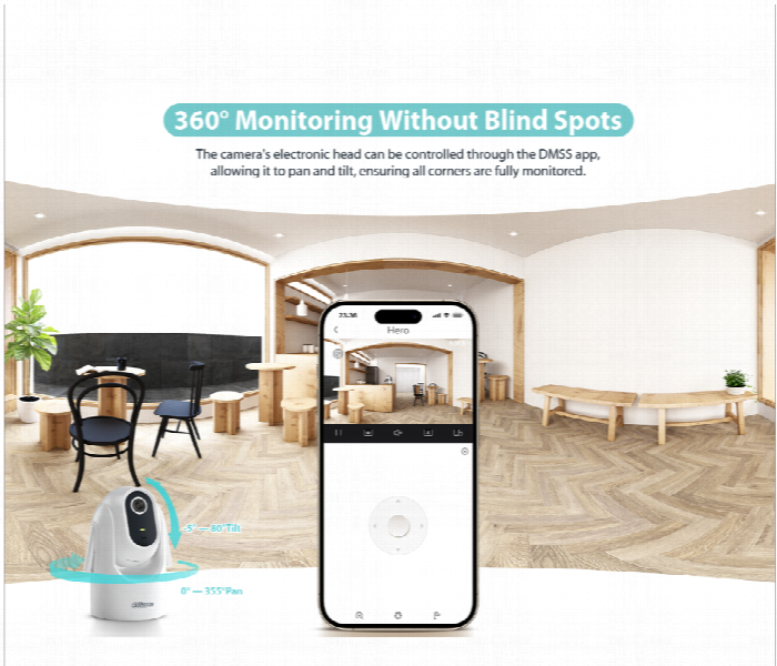 Dahua 4Mp Wi Fi Home Indoor Camera H4C - Zoom Image 3