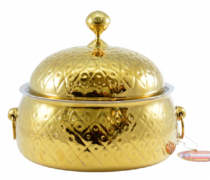 Avci Home Maker C SA02500 Saffron Nakshi Gold Hot Casserole 2500ml - Zoom Image