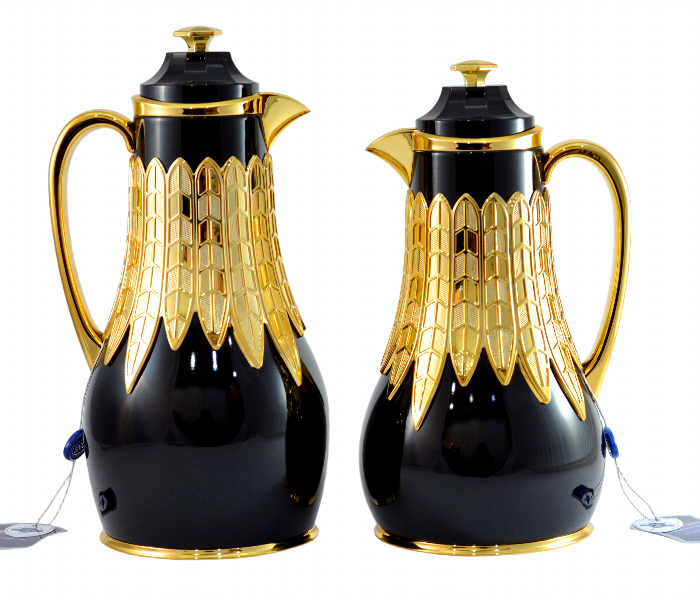 Avci Home Maker C SI WG BKG Flask 0.75 and 1 Litre WG Black Gold 2 Pieces Set - Zoom Image