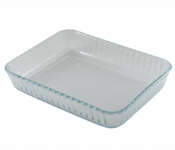 Avci Home Maker AV1 6574 3.3 Litre Rectangular Fluted Glass Baking Dish - Zoom Image 2