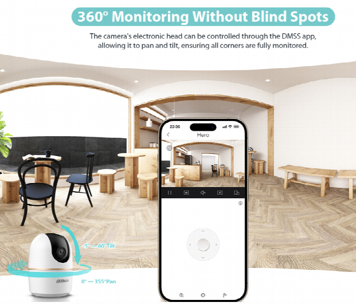 Dahua 2MP Wi Fi Home Pan and Tilt Camera - Zoom Image 1