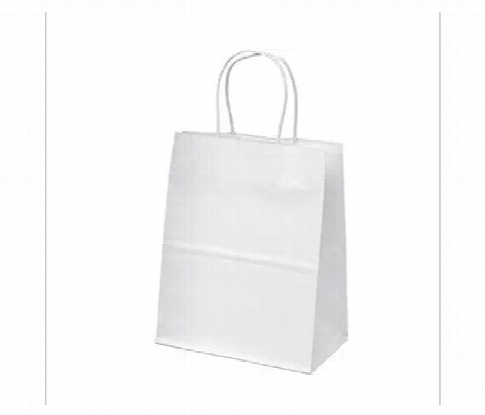 White Kraft Paper Carry Bag16x30x30 with Twisted Handle - Zoom Image