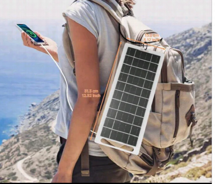 1pc 6W New Portable Solar Panel for Camping Emergency Photovoltaic Power Panel - Zoom Image