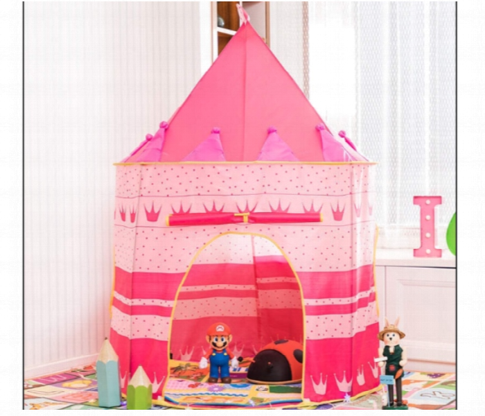 Vavas 135cmX105cm Polyster Cloth Kids Play Tent Pink SLR - Zoom Image