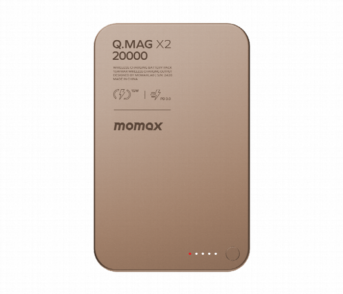 MOMAX Q.MAG X2 20000mAh GEN2 MAGSAFE WIRELESS POWER BANK  ROSE GOLD - Zoom Image