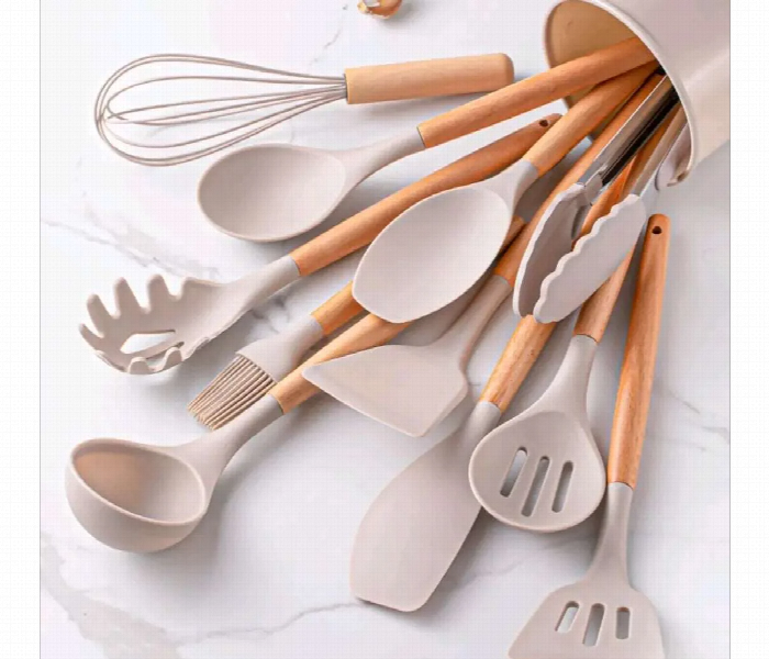 Modern Kitchen Utensil Set with Holder - Zoom Image