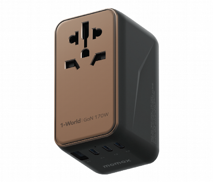 MOMAX 1 WORLD 170W GAN 4 PORT TRAVEL ADAPTOR ROSE GOLD - Zoom Image