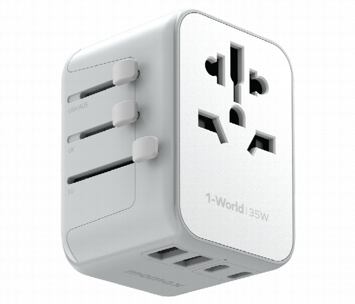 MOMAX 1WORLD PD35W 5 PORTS AC TRAVEL CHARGER WHITE - Zoom Image