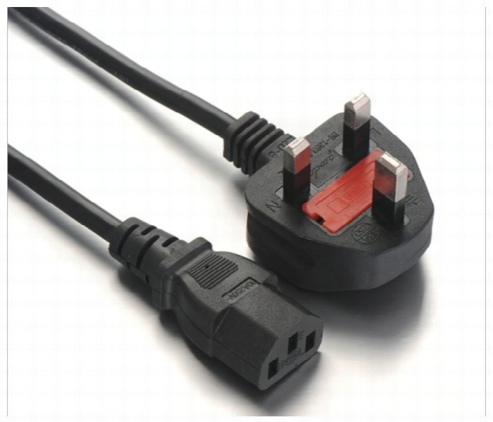 Iends Desktop 3 Prong AC Power Cable 1.5 Meter IN CA872 Black SLR - Zoom Image