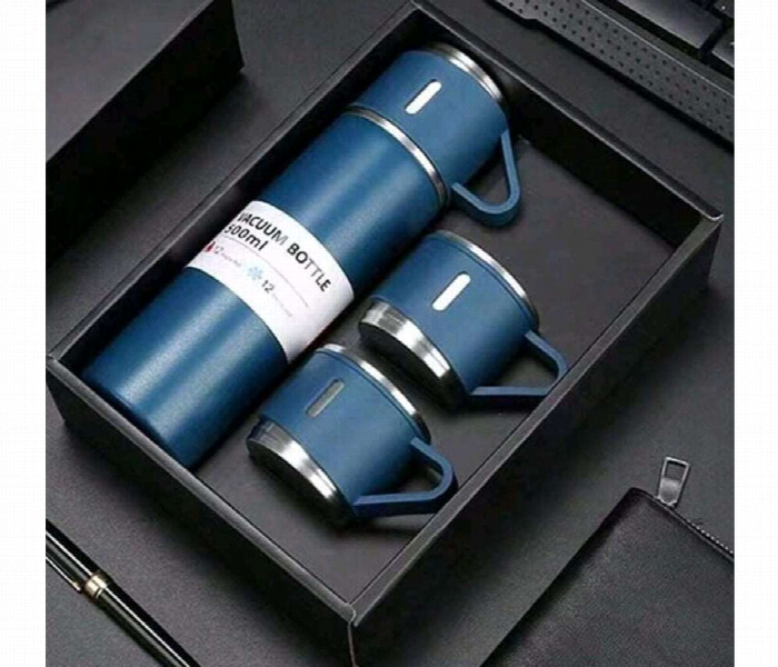 Stainless steel thermos with 3 thermal cups - Zoom Image 2