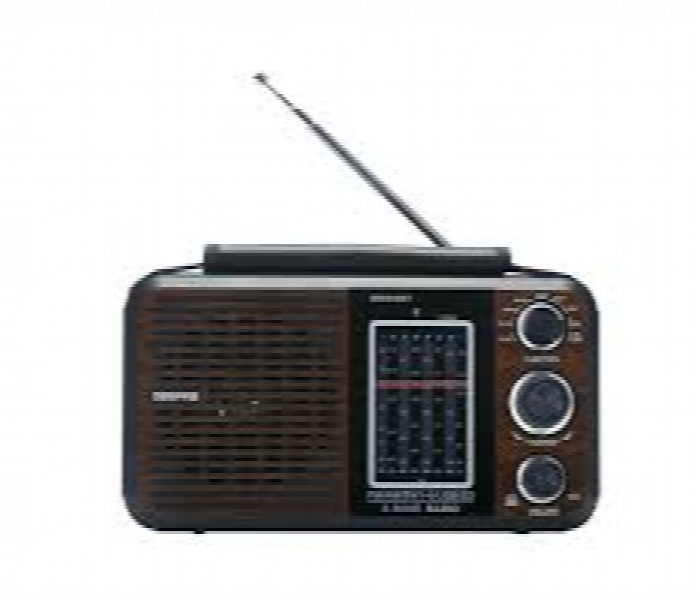 GEEPAs GR6836 Rechargeable Radio  Brown Black USB - Zoom Image