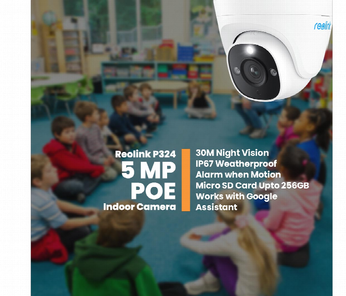 Reolink P324 5Mp Poe Ip Camera With Person And Vehicle Detect - Zoom Image 1