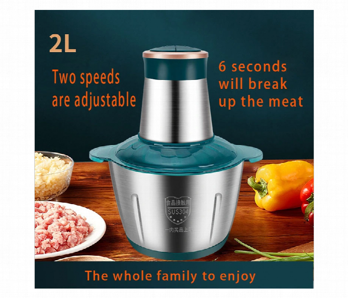 Electric Meat Grinder Food Chopper 2L Food Processor for Meat Vegetables Fruits and Nuts - Zoom Image 1