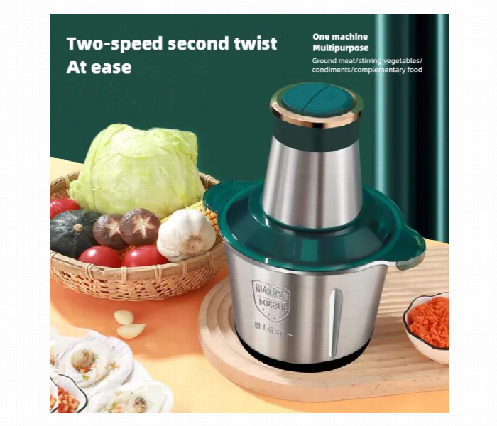 Electric Meat Grinder Food Chopper 2L Food Processor for Meat Vegetables Fruits and Nuts - Zoom Image 3