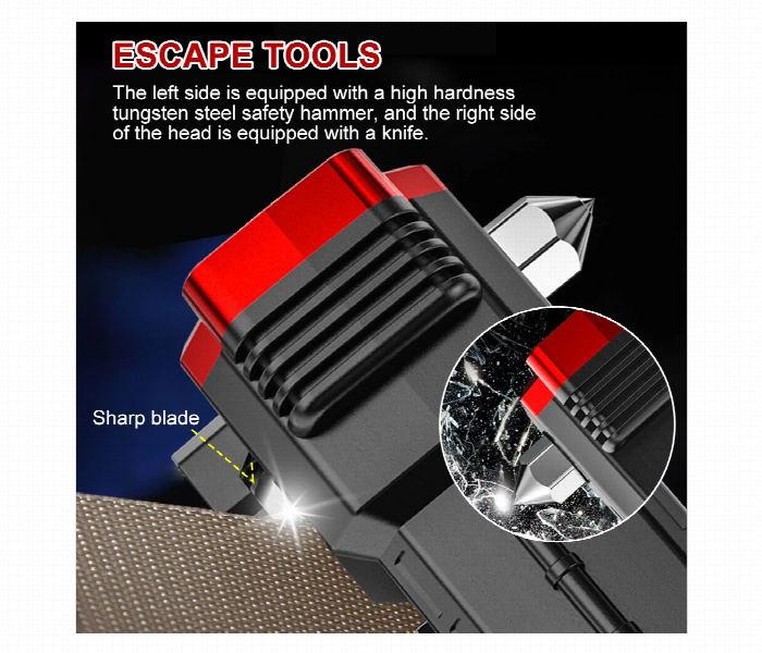 Super Bright LED with Safety Hammer and Strong Magnets Side Light for Self defense Emergency and Outdoor Adventure - Zoom Image 4