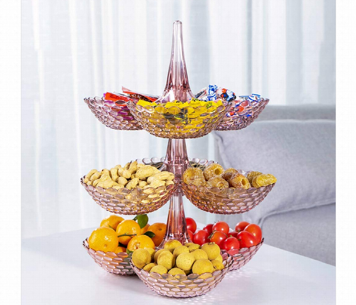 3 Layer Stackable multi layer fruit bowl display basket fruit basket snack tray dried fruit box snack rack etc - Zoom Image 1