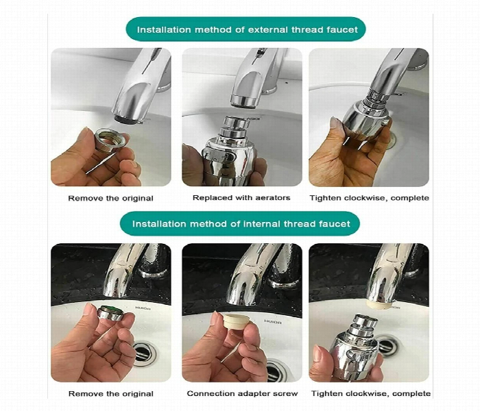 360 Rotatable anti splash Water Saving Tap Aerator Faucet Head - Zoom Image 6