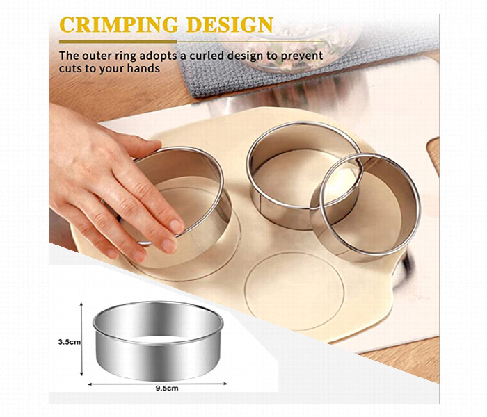 2 Pcs Set Stainless Steel Dumplings Maker Dumpling Molds and Dumpling Skin Maker - Zoom Image 2