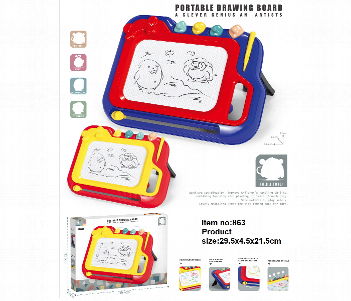 Portable Writing and Drawing Board for Kids Educational and Creative Toy for Learning and Fun - Zoom Image