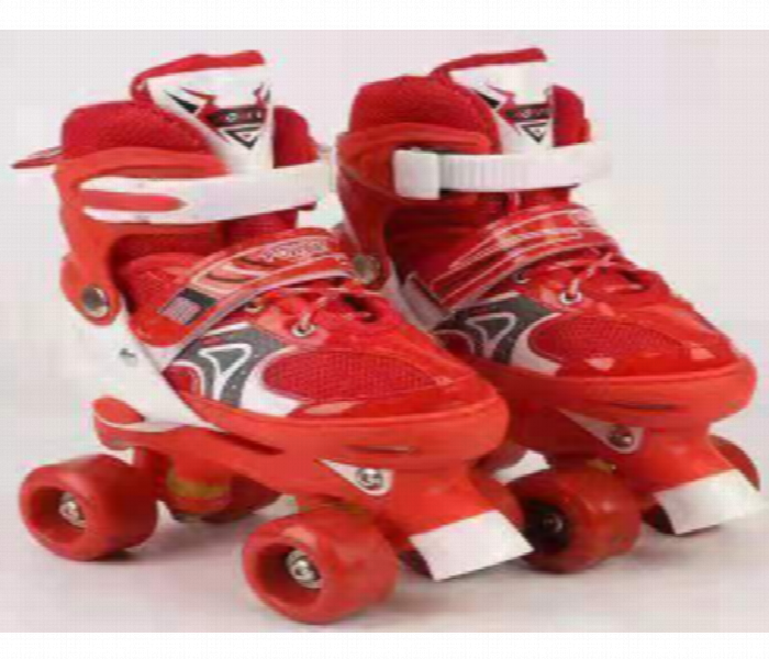 Red Skating Shoes M Size Durable Roller Skates for Kids and Beginners - Zoom Image