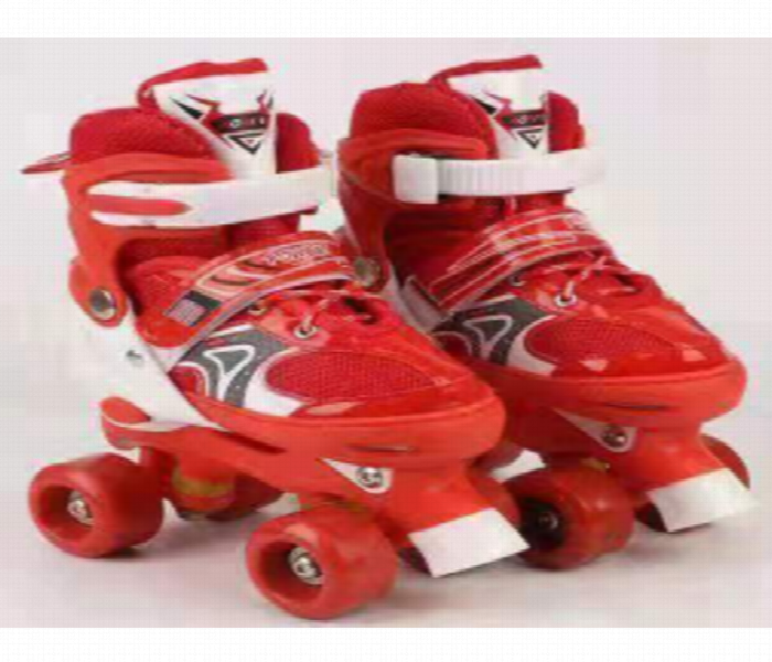 Red Skating Shoes Small Size Durable Roller Skates for Kids and Beginners - Zoom Image