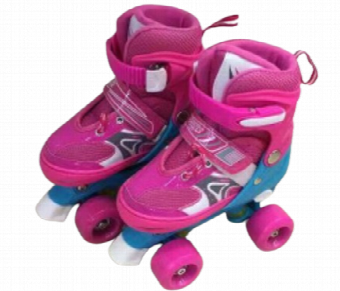 Pink Skating Shoes M Size Durable Roller Skates for Kids and Beginners - Zoom Image