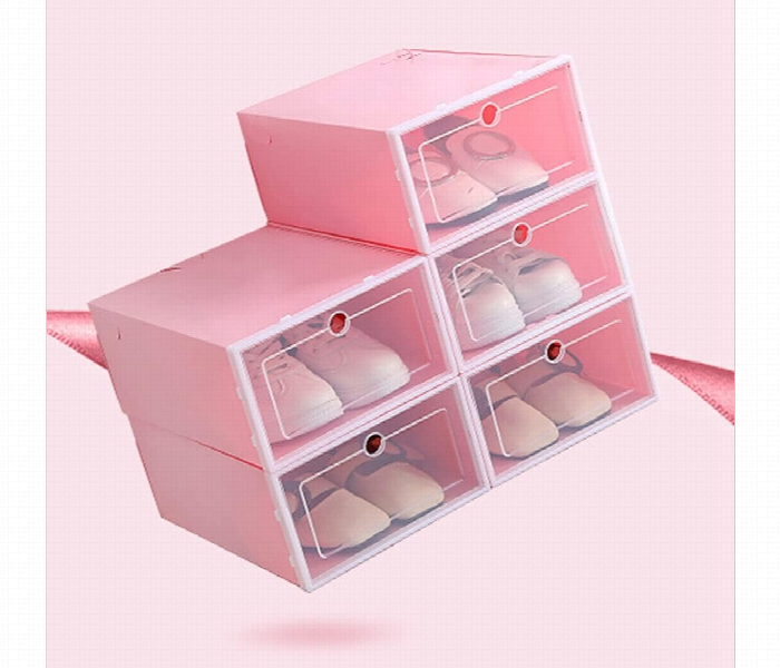 4 Pcs Multipurpose Stackable Shoe Storage Organizer with transparent Lid - Zoom Image 6