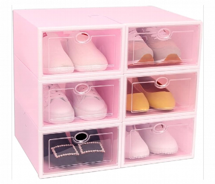 4 Pcs Multipurpose Stackable Shoe Storage Organizer with transparent Lid - Zoom Image 7