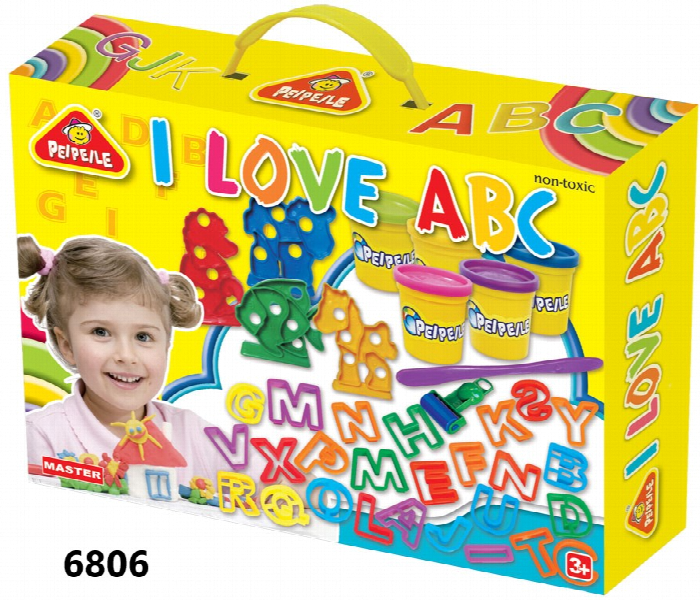 Peipeile I LOVE ABC Non Toxic Play Dough Set Creative and Safe Modeling Clay for Kids - Zoom Image