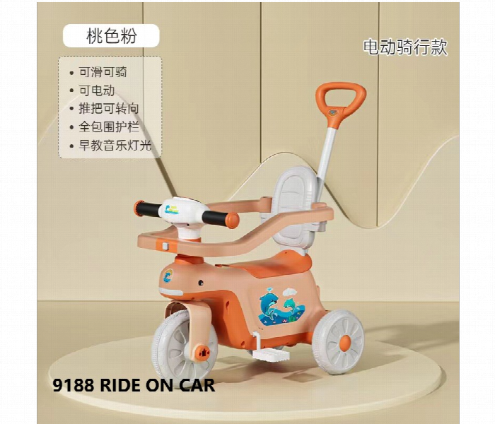 Ride On Tricycle with Parent Control for Toddler Kids - Zoom Image