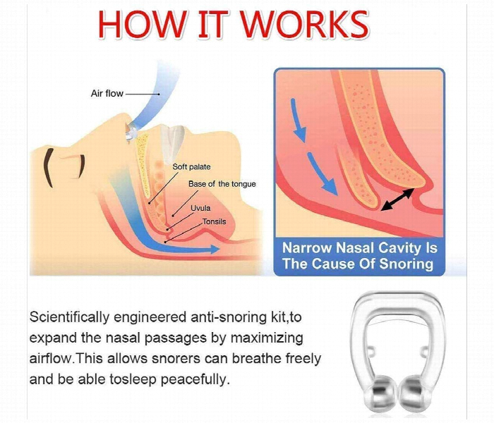 Reusable Magnetic Anti Snore Nose clip Pack of 2 Pcs Silicone anti snore device A Simple Solution for Nasal Snorers - Zoom Image 3